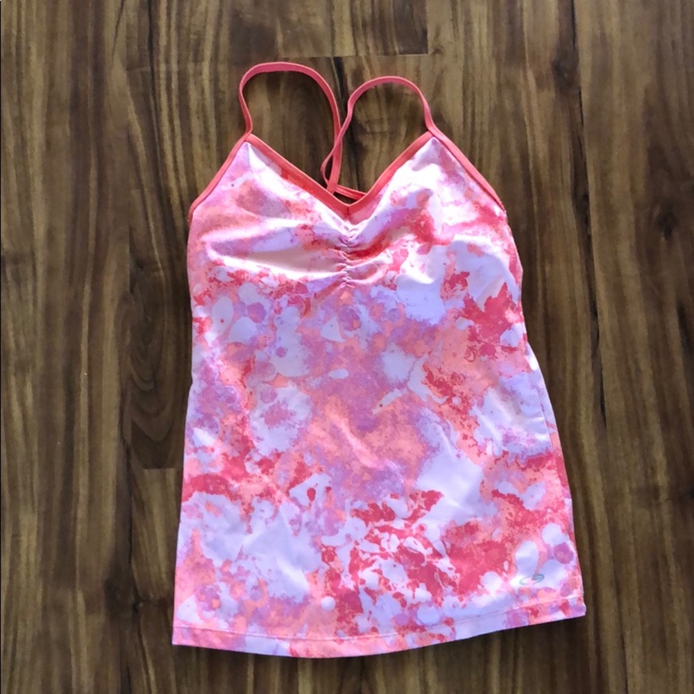 Champion exercise shirt with built-in sports bra